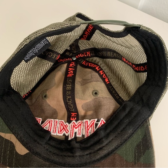Official Iron Maiden Snapback Camo Hat Legacy Of The Beast Mesh Back - Picture 5 of 7
